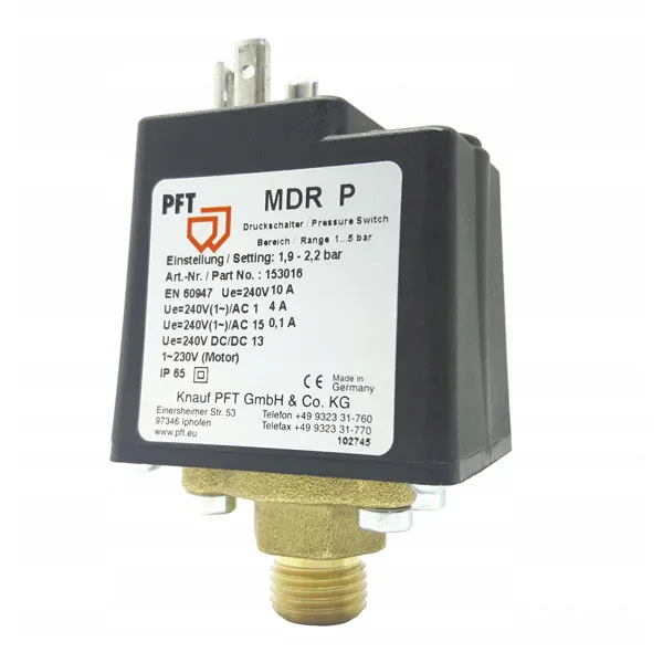 Реле давления PFT MDR-P 1/4" 1,9/2,2 бар